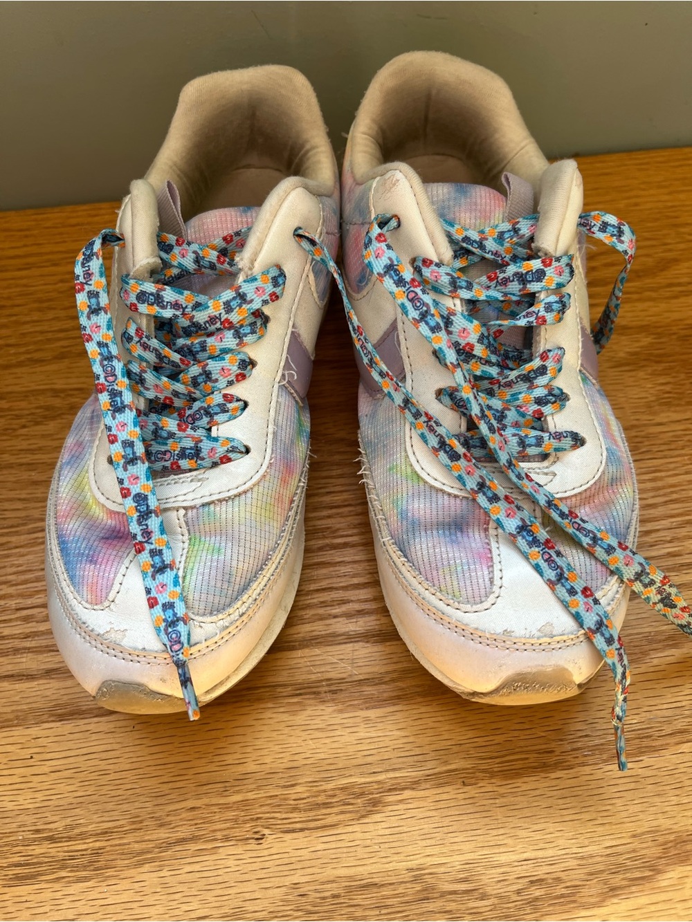 Cat & Jack Pastel Tie-Dye Kids Sneakers - White Multi